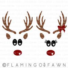 Download Reindeer Face Svg Boy And Girl Flamingo And Fawn