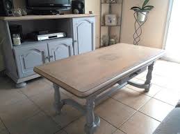relooking meuble table basse chene gris bois blanchi pochoir camaelle artisanat le mans sarthe relooker salle a manger relooking meuble mobilier de salon