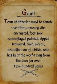 Definition Of A Grunt Military Quotes Military Humor Words