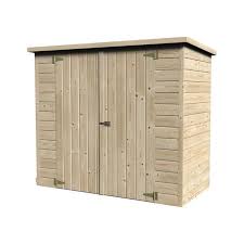 Coffre De Rangement Pour Velo Bike Box Est Livre En Kit A Monter Soi Meme Armoire Est En Sapin De Nord Naturel P Avec Images Remises De Jardin Abri Velo Abri De