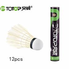Ptotop 4168 Natural White Goose Feather 12pcs Badminton Training Ball Exquisite Workmanship Sport Badminton Shuttlecocks B Racquet Sports Shuttlecocks Racquets