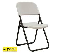 Lifetime Contour Folding Chairs 480072 Lifetime Almond Loop Leg Chair 4 Pack Folding Chair Chair White Granite