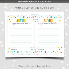 It's what most guests — and the guest of honor help baby's parents find the perfect name: Baby Shower Advice Cards Gender Neutral Hands In The Attic