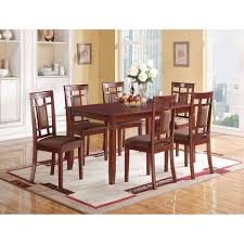 The arm chairs have softly scrolling arms and crown, cabriole legs, bonded leather upholstery with nail head trim. 71160 71162 6 7pc Sets Cherry Dining Table 6 Side Chairs