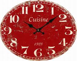 Unriendevous.com » un style » pendule cuisine : Pendule Rouge Cuisine Par Antic Line