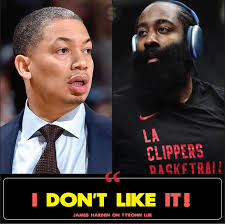 HOT RUMOR: James Harden is rumored to be dissatisfied with the coaching  tactics of Los Angeles Clippers' coach, Tyronn Lue‼️👀 He believes that it  is Tyronn Lue who should take responsibility for