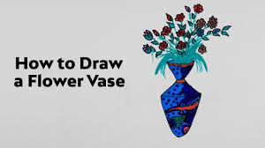 Branches and leaves.step 8we will paint the flower vase, we will paint the top blue.step 9to the right of which we will light a little, that is, white.and let's get a little darker on the left.step 10how to draw flower vase are a lot easier to design. How To Draw Flower Vase Step By Step Easy Drawings Easy Drawings Flower Vases