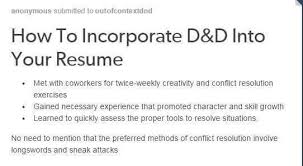 How To Incorporate D D Into Your Resume Post Dnd Funny Dungeons And Dragons Dungeon
