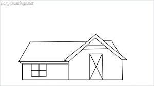 How To Draw A Farmhouse Step By Step For Beginners 10 Easy Phase Easy Drawings For Beginners Easy Drawings Drawings