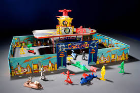This Is A Nine Piece Metal Interlocking Toy Superior Space Port Also Known As The Captain Video Space Port Made B Vintage Toys Toys In The Attic Classic Toys