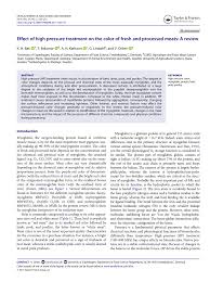 How about an edlund scale, specifically an edlund digital scale? Pdf Effect Of High Pressure Treatment On The Color Of Fresh And Processed Meats A Review