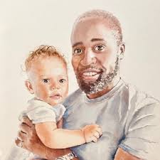 Custom Babyportrait From Photo,,watercolor Portrait Custom Child Portrait  Digital Portrait Custom Portrait Painting Children Portrait Family