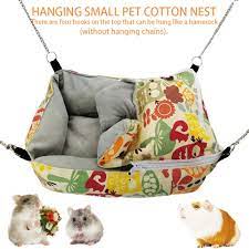 You can keep a pair of guinea pigs in a smaller space than rabbits, but a 2x3 might be a little cramped for two pigs. Winter Warm Guinea Pig Rabbit Hedgehog Living Nest Plush Cotton Squirrel Hammock Hamster Hanging Cave Bed For Cage Accessories Buy At The Price Of 6 99 In Aliexpress Com Imall Com