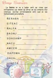 Tarjetas de juegos educativos educación a distancia, juegos para aprender online. Juegos Para Baby Shower Nombres Laberinto Totalmente Mujer