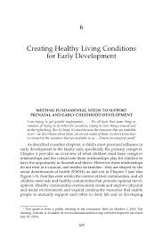 6 Creating Healthy Living Conditions For Early Development