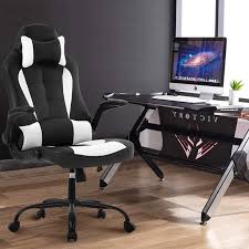 Non rolling desk chair decoration ideas for check more at. Pc Gaming Chair Office Chair Ergonomic Desk Chair Racing Executive Pu Leather Computer Chair With Lumbar Support Headrest Armrest Task Rolling Swivel Chair For Women Adults White Walmart Com Walmart Com