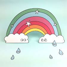 Free Printable Paper Rainbow With Coloring Option A beautiful triple rainbow over beals island. free printable paper rainbow with