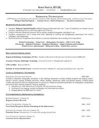 X Ray Technologist Resume Examples