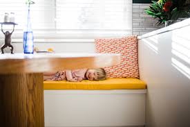 Thought bench seating was just for country schemes? Creating A Built In Banquette Or Bench Seating For A Kitchen Breakfast Nook Retro Den Vintage Furniture And Homewares
