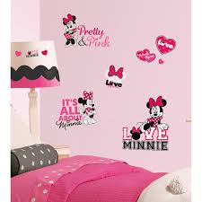Mickey Amp Friends Minnie Loves Pink Peel Amp Stick Wall Decals Walmart Com Walmart Com This product is printed on clear material. mickey friends minnie loves pink peel stick wall decals walmart com