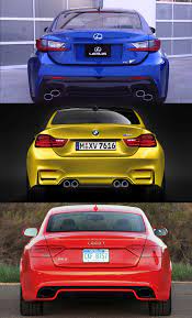 2015 Supercoupe Design Shootout Lexus Rc F Vs Bmw M4 Vs Audi Rs5 Bmw M4 Bmw Audi Rs5