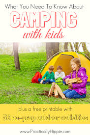 Camping preschool unit from a teaching mommy. Camping With Kids Free Printable 56 No Prep Outdoor Activities For Kids Rooted Childhood