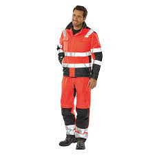 Le délai d'attente de ce produit est de 1 semaine. Pantalon De Travail Haute Visibilite Orange Hivi Noir