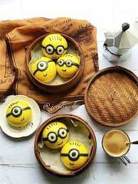 小黄人豆蓉包子 minion steamed buns butter flour me 爱的心灵之约 steamed buns cute buns bun