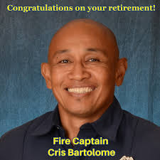 Happy Retirement! Mahalo to Fire Capt. Cris Bartolome for his 25 years of  service. #honolulufiredepartment #prideservicededication #hfdretirements