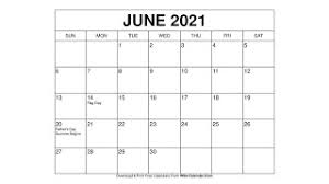 Welcome to when is holidays website! Free Printable June 2021 Calendars