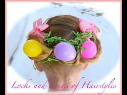 How to create a faux fishtail crown braid. Easter Hairstyle Easter Egg Basket Youtube