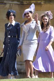 Priyanka Chopra S Royal Wedding Suit Is Ladies Who Lunch In The Best Of Ways Royal Wedding Guests Outfits Prince Harry Wedding Wedding Guest Outfit