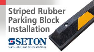 Shop for appliances, paint, patio, furniture, tools, flooring, hardware, lighting and more at. How To Install Striped Rubber Parking Blocks Seton Video Youtube