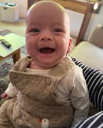 Gorgeous baby Max born to Christine, Andrew and proud big sister Audrey in  August. Such a great smile !