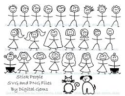 Download Stick People Svg Dxf Eps Png Files Digital Download Etsy Stick Man Cricut Stick Figures