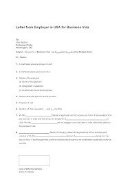 Sample letter from employer for visa application. Invitation Letter From Employer In Us