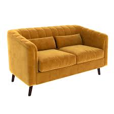 2 pack 12x20 inch boho striped cotton linen rectangular throw pillow covers with tassels for farmhouse couch sofa chair, mustard yellow 4.3 out of 5 stars 1,295 $11.99 $ 11. Lotti Mustard Yellow Velvet 2 Seater Sofa With Removable Cushions Ebay