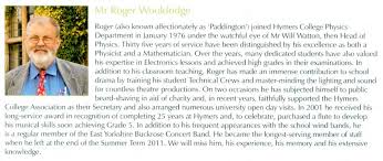 Roger Wooldridge, OH Staff 1976-2011