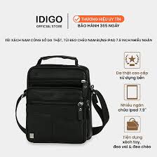 Mua Túi xách nam công sở da thật, túi đeo chéo nam du lịch đựng máy tính  bảng 7.9 inch ngăn trước vạt chéo IDIGO MB1 - 6019 - Màu Đen tại IDIGO |  Tiki