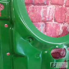 Green parts direct specializes in parts for john deere riding lawnmowers, riding tractors, blowers, chainsaws, trimmers, and a unique part by type search that allows you to search bearings, bushings, belts, cables, pulleys, springs, & wheels by part length, width, dimension, & style. Refinished John Deere Tractor Parts Coated With Tractor Green Prismatic Powders
