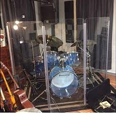 Made a five panel drum shield for about $150 dollars with hinges. 6 Section Drum Shield Panels With Deflectors Total Height 6 Foot With Living Hinges Ds6d Living Pricepulse