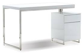Then you can place your file cabinets and set your beautiful desk on top! Span Desk 47 With File Cabinet High Gloss White