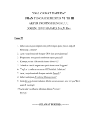 Maybe you would like to learn more about one of these? Soal Gadar Ujian Tengah Semester Vi Tk Iii