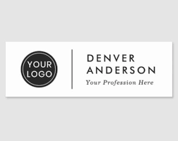 Modern Logo Name And Title Name Tag Zazzle Com In 2021 Modern Logo Name Tags Create Name