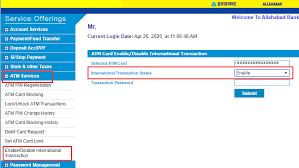 Check spelling or type a new query. How To Enable Allahabad Bank Debit Card International Transactions Bankingidea Org