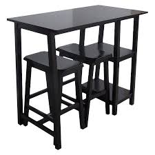 3 Piece Wooden Pub Set With Saddle Stools And Shelving Threshold Target Pub Table Pub Table And Chairs Pub Table Sets