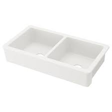 havsen apron front double bowl sink