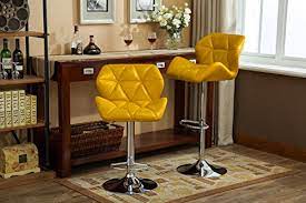 Once a collective now a one woman show. Buy Roundhill Furniture Glasgow Contemporary Tufted Adjustable Height Hydraulic Yellow Bar Stools Set Of 2 Online In Kuwait B071fszcf3