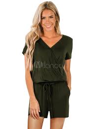 Combi Short Femme Manches Courtes En Polyester Couleur Unie Ete Barboteuse Occasionnelle Milanoo Com Magasiner pour 36% off 2020 barboteuse cami imprimée geométrique dans multi de combinaisons & salopettes de femme collections et vérifier. milanoo com
