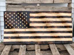 Distressed Wooden American Flag Wall Art Handcrafted Wood Military Support Flag United States Flag Wall Decor American Flag Wall Decor American Flag Wall Art